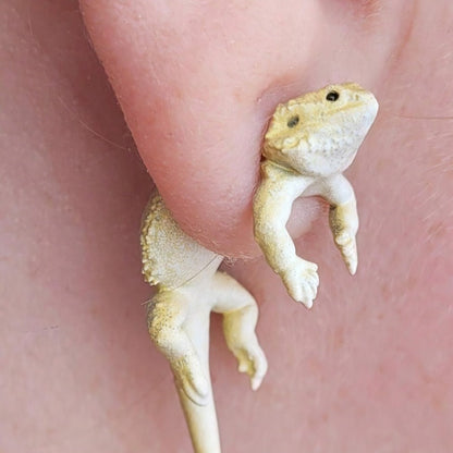 Versatile 3D Lizard Earrings Punk