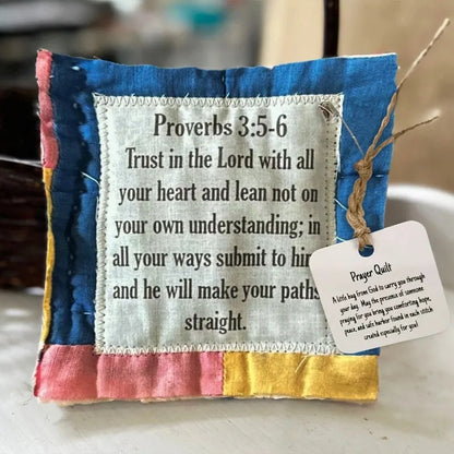 Prayer Quilt With Cross Inside