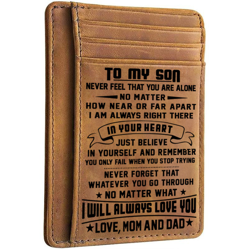 Mom&Dad To Son - No Matter What I Will Always Love You - Card Wallet