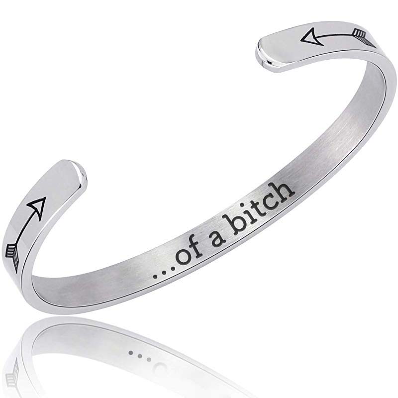 Be Kind...Of A Bi♥ch Mantra Bracelet