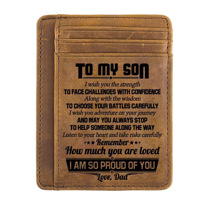 Dad To Son - Listen To Your Heart And Take Risks Carefully - Card Wallet