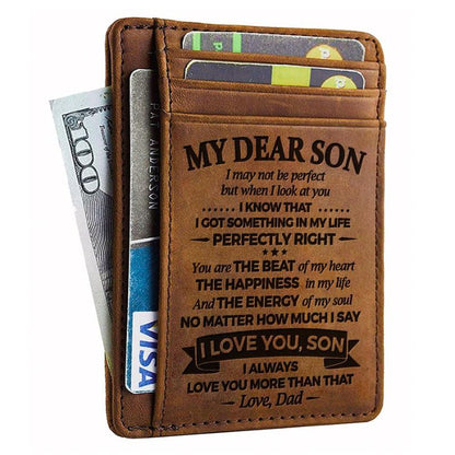 Dad To Son - The Energy Of My Soul - Card Wallet