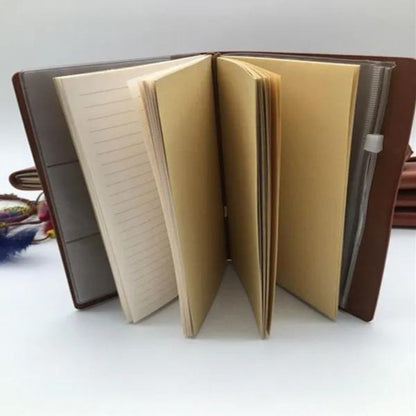 Grandpa To Granddaughter - Enjoy The Ride - Engraved Leather Journal Notebook