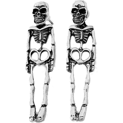 Skull Skeleton Drop Earrings