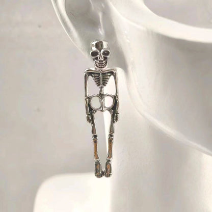 Skull Skeleton Drop Earrings