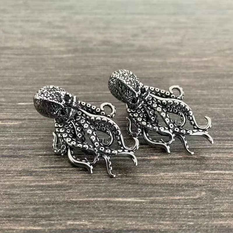 Vintage Gothic Punk Octopus Earrings