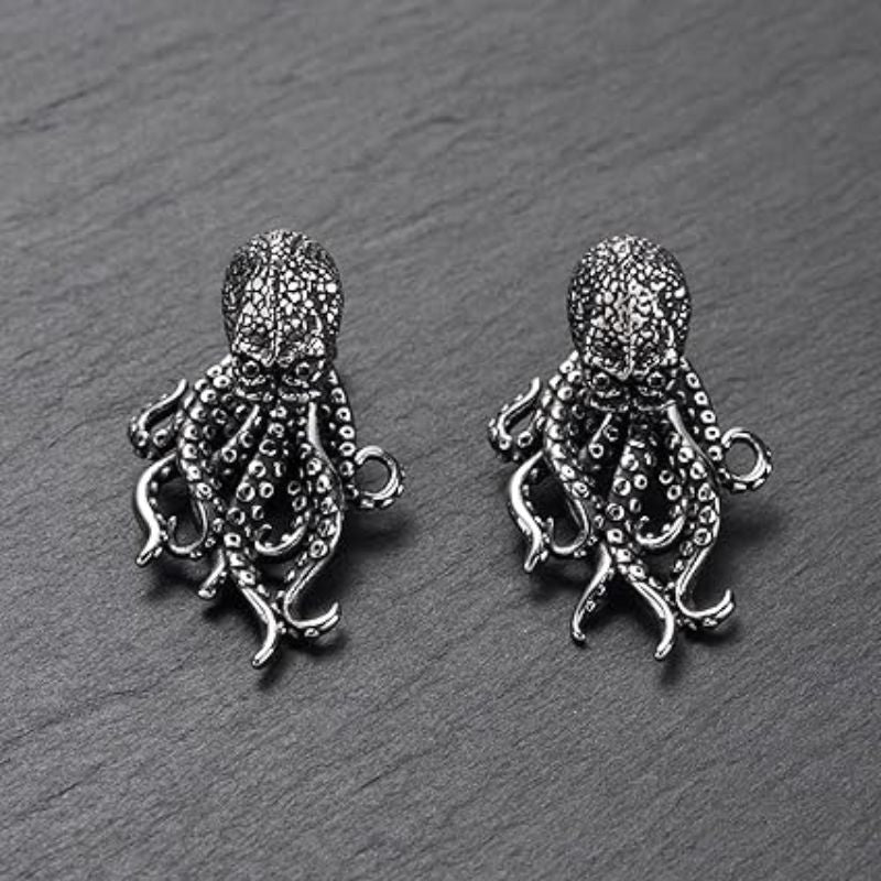 Vintage Gothic Punk Octopus Earrings