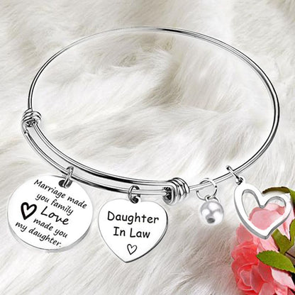 To My Daughter-in-law - Marriage Made You Family Love Made You My Daughter - Adjust Bracelet