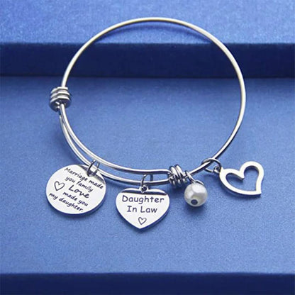 To My Daughter-in-law - Marriage Made You Family Love Made You My Daughter - Adjust Bracelet