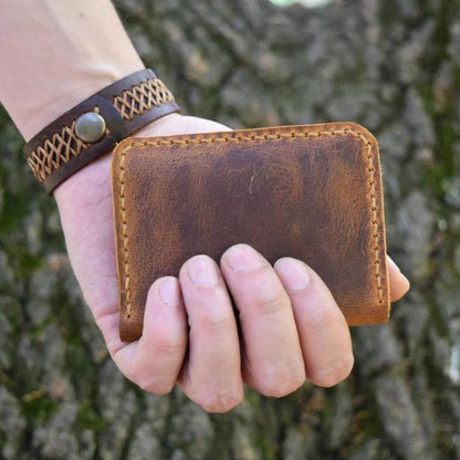 To My Wife From Husband - Leather Bifold Wallet