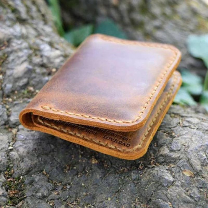 To My Son From Mom - Leather Bifold Wallet