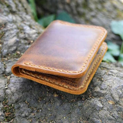 To My Daughter From Mom - Leather Bifold Wallet