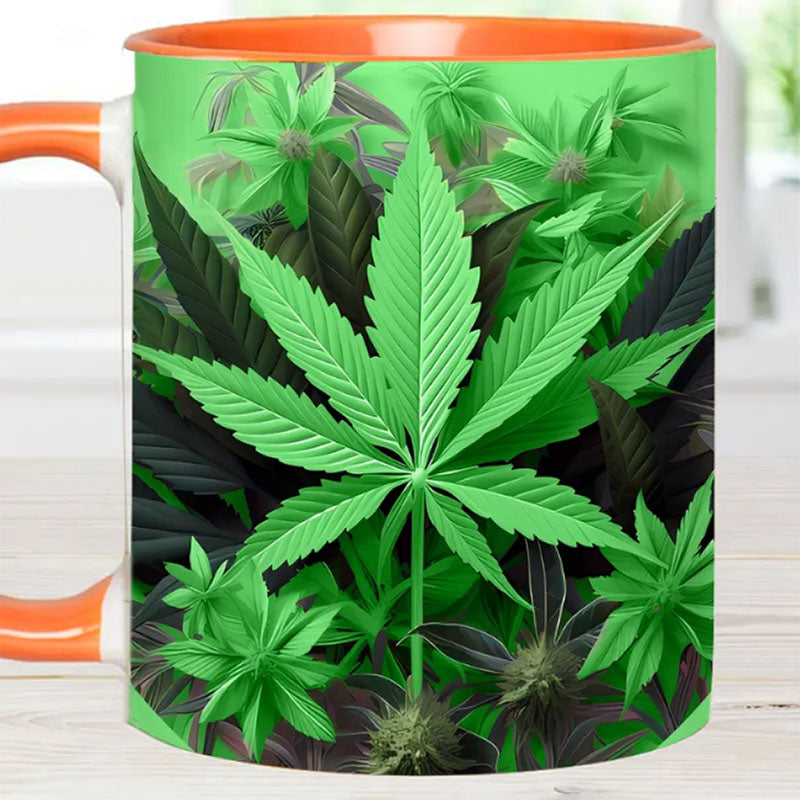 Pink Stoner Chick - Weed Accent Mug