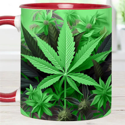 Pink Stoner Chick - Weed Accent Mug