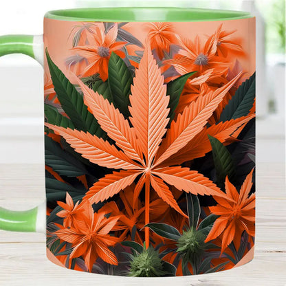 Pink Stoner Chick - Weed Accent Mug