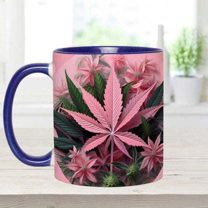 Pink Stoner Chick - Weed Accent Mug