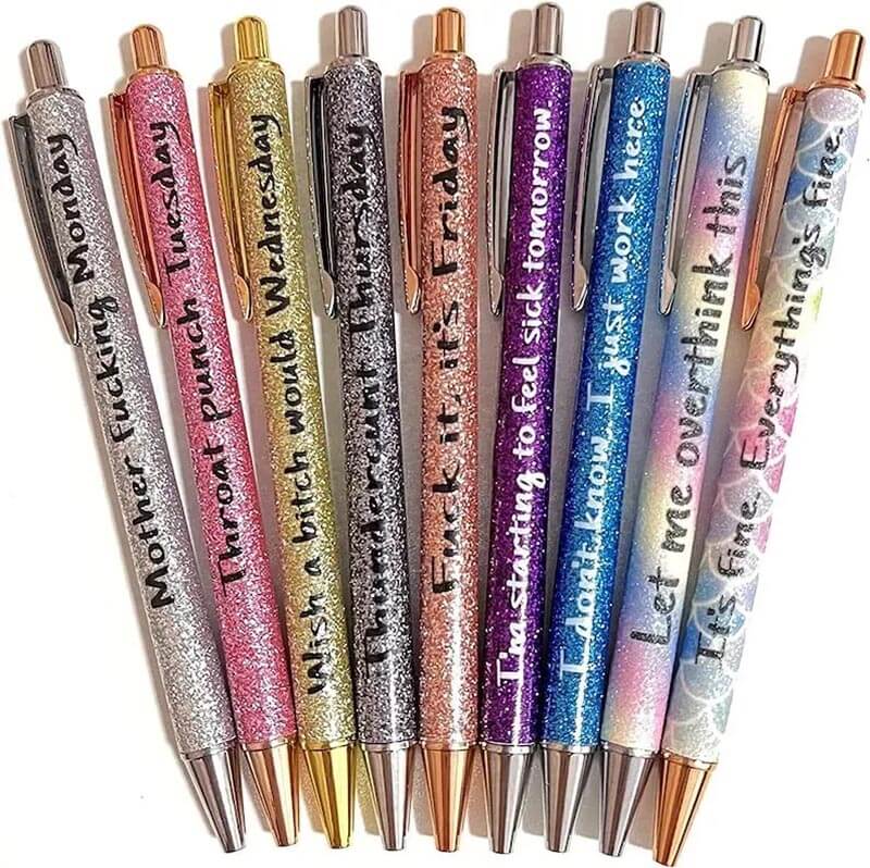 Colored Glitter Pen Set For Sarcastic Souls – Jolura