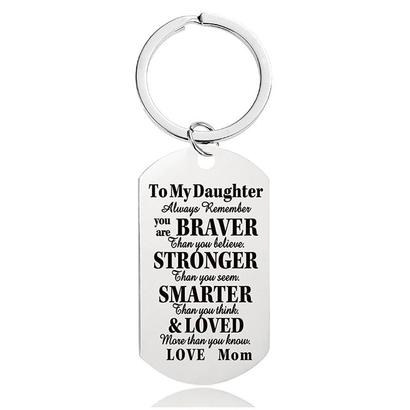 Always Remember You Are Braver Than You Believe - Inspirational Keychain - A918