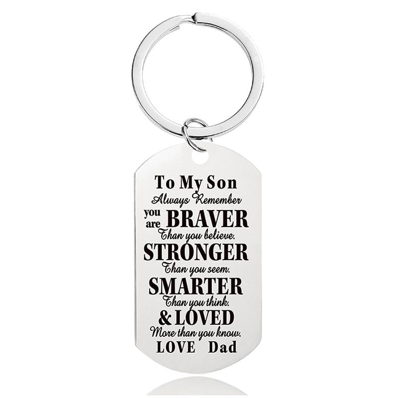 Always Remember You Are Braver Than You Believe - Inspirational Keychain - A918