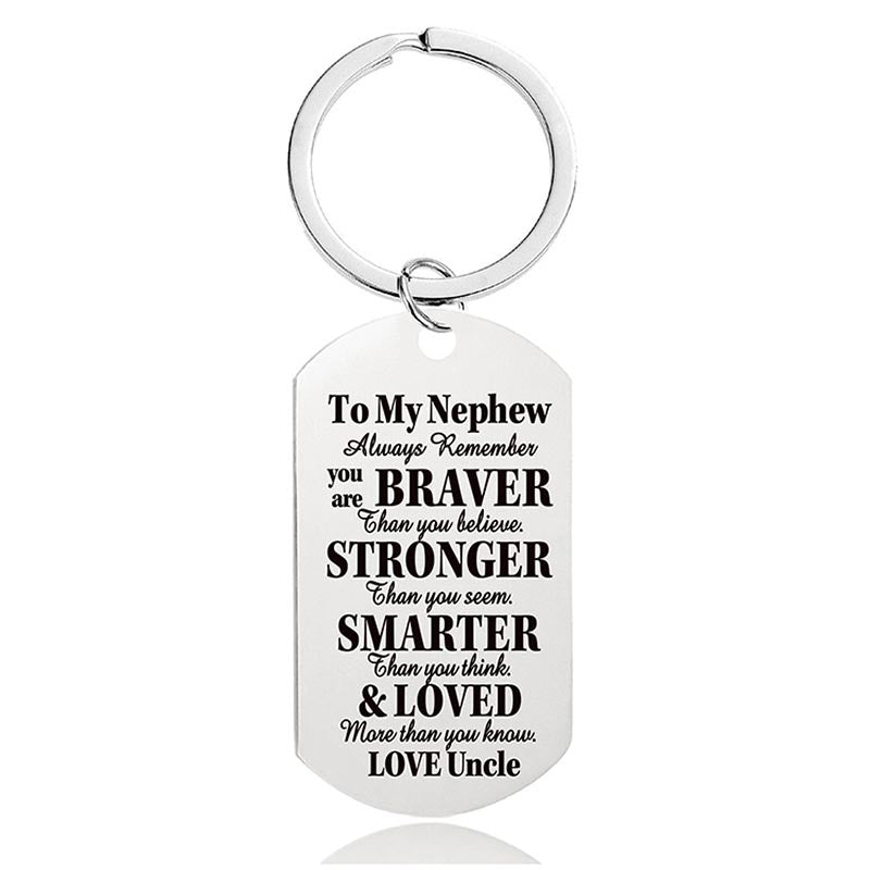 Always Remember You Are Braver Than You Believe - Inspirational Keychain - A918