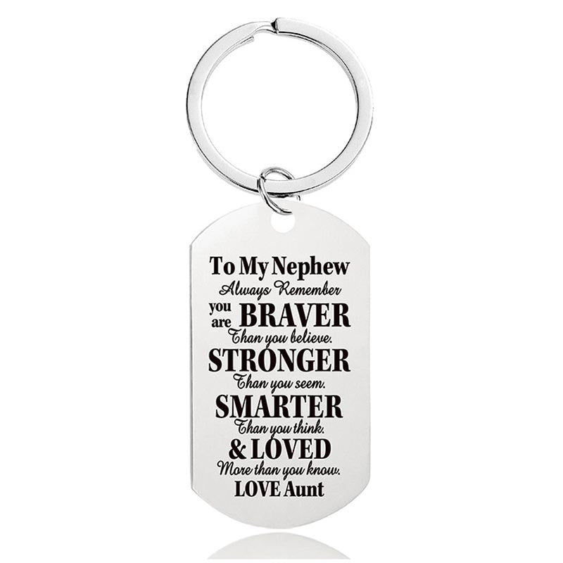 Always Remember You Are Braver Than You Believe - Inspirational Keychain - A918