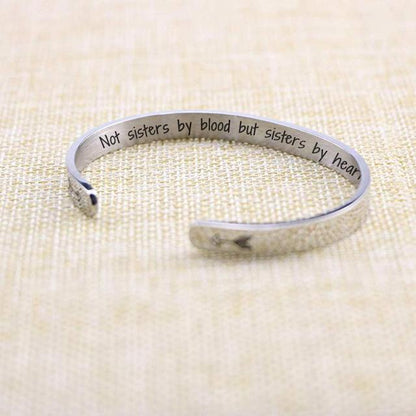 “Not Sisters By Blood But Sisters By Heart” Bracelet