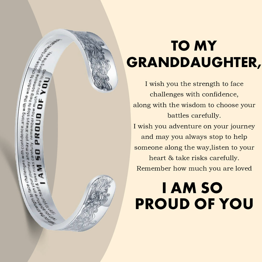 To My Granddaughter - I am So Proud of You Bracelet