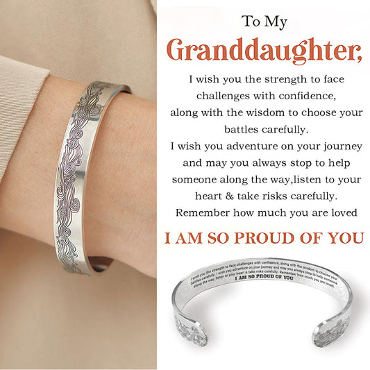 To My Granddaughter - I am So Proud of You Bracelet