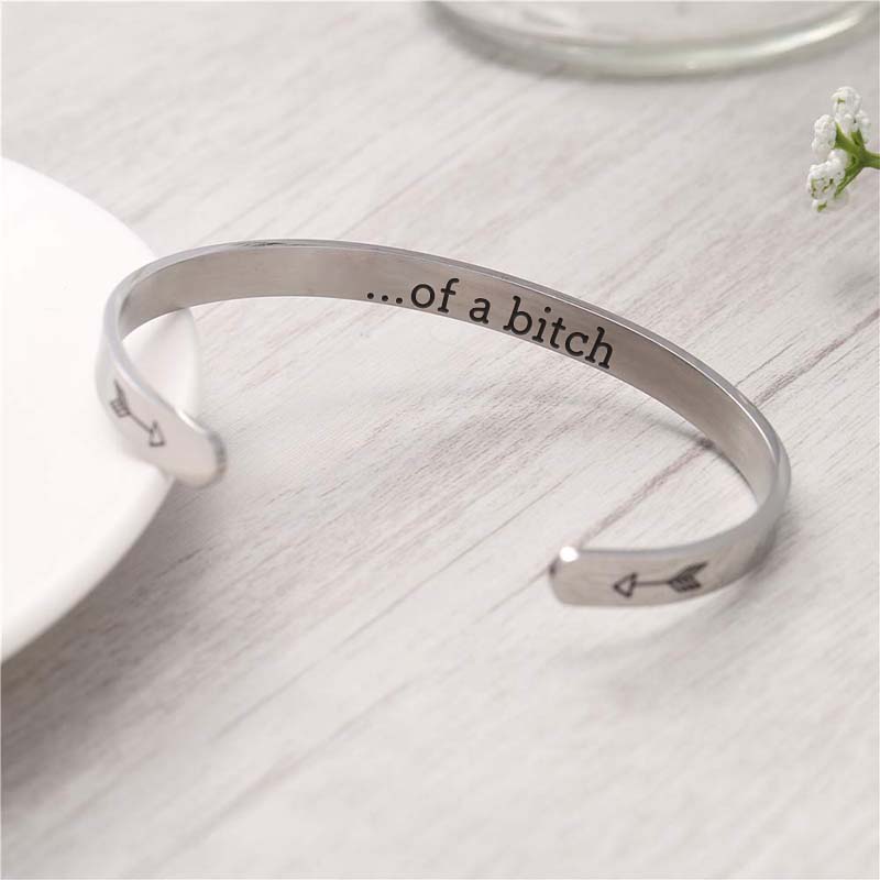 Be Kind...Of A Bi♥ch Mantra Bracelet