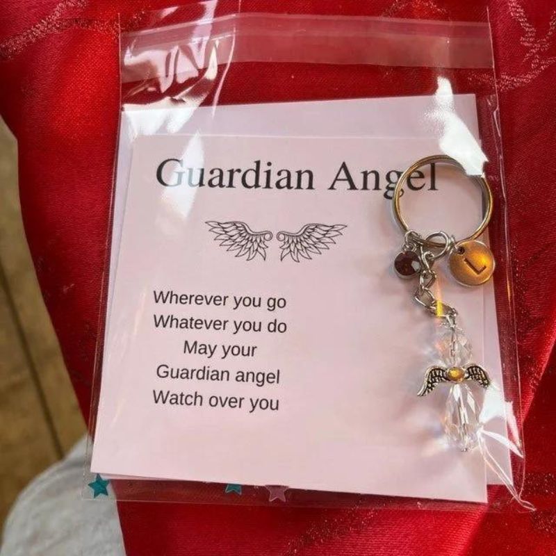 Guardian Angel Silver Keychain - MADE IN ITALY