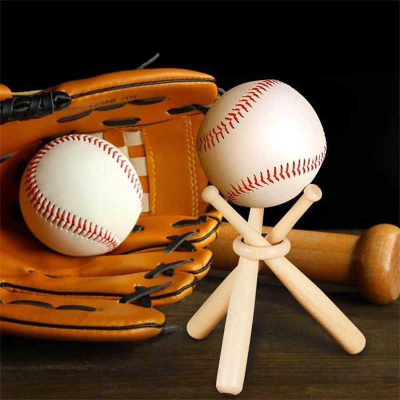 Wooden Baseball Stand Display Holder