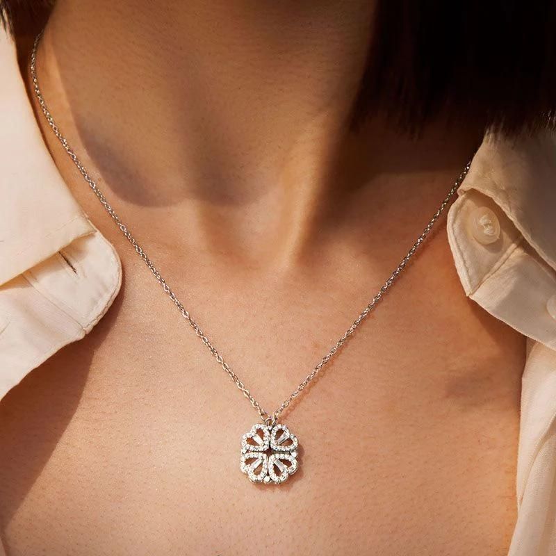 🍀Four-Leaf Heart Shape Necklace💕 S925 Silver