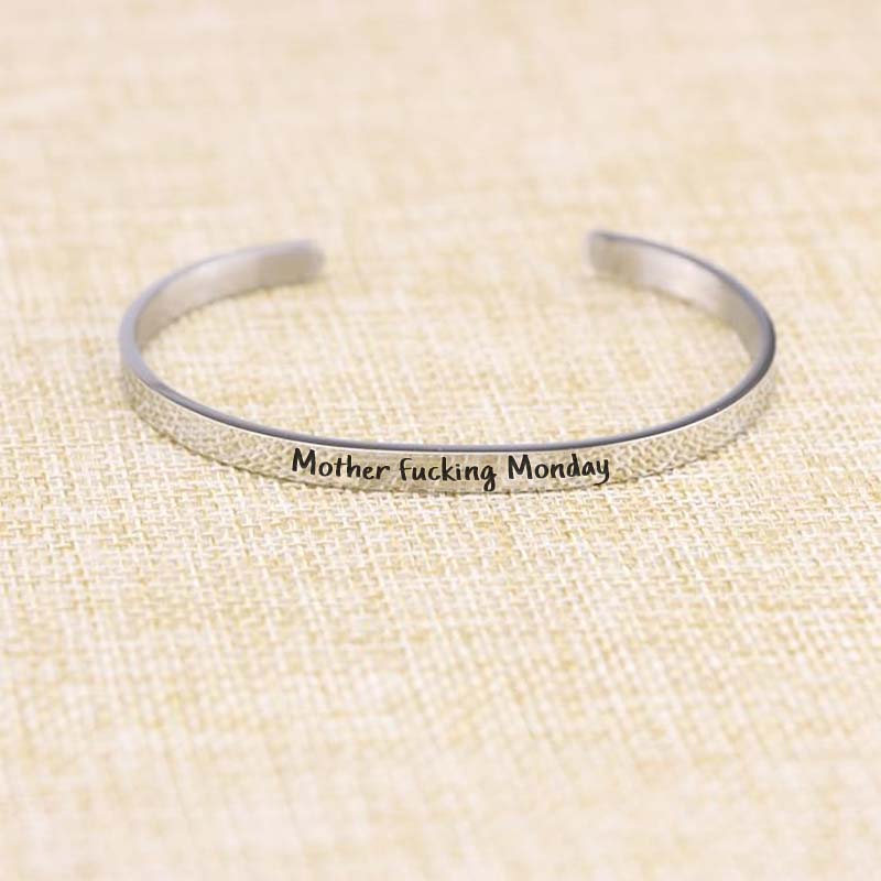 Sarcastic Souls Work Mood Engraved Bracelets