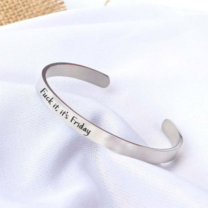 Sarcastic Souls Work Mood Engraved Bracelets