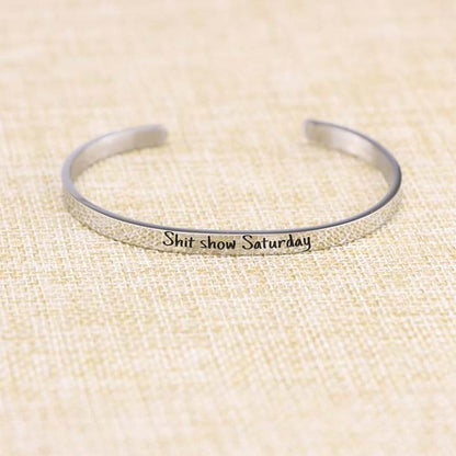 Sarcastic Souls Work Mood Engraved Bracelets