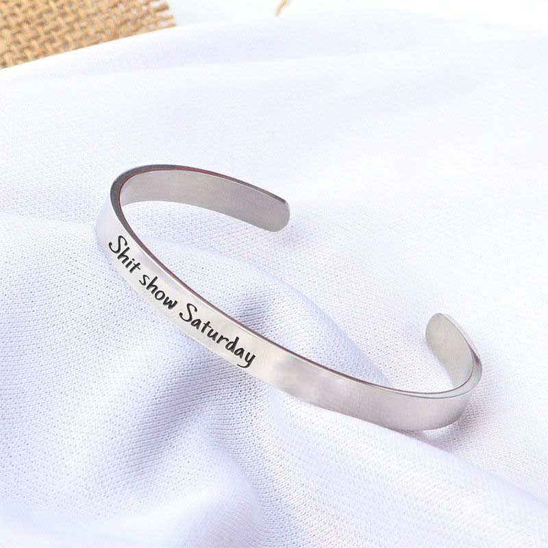 Sarcastic Souls Work Mood Engraved Bracelets