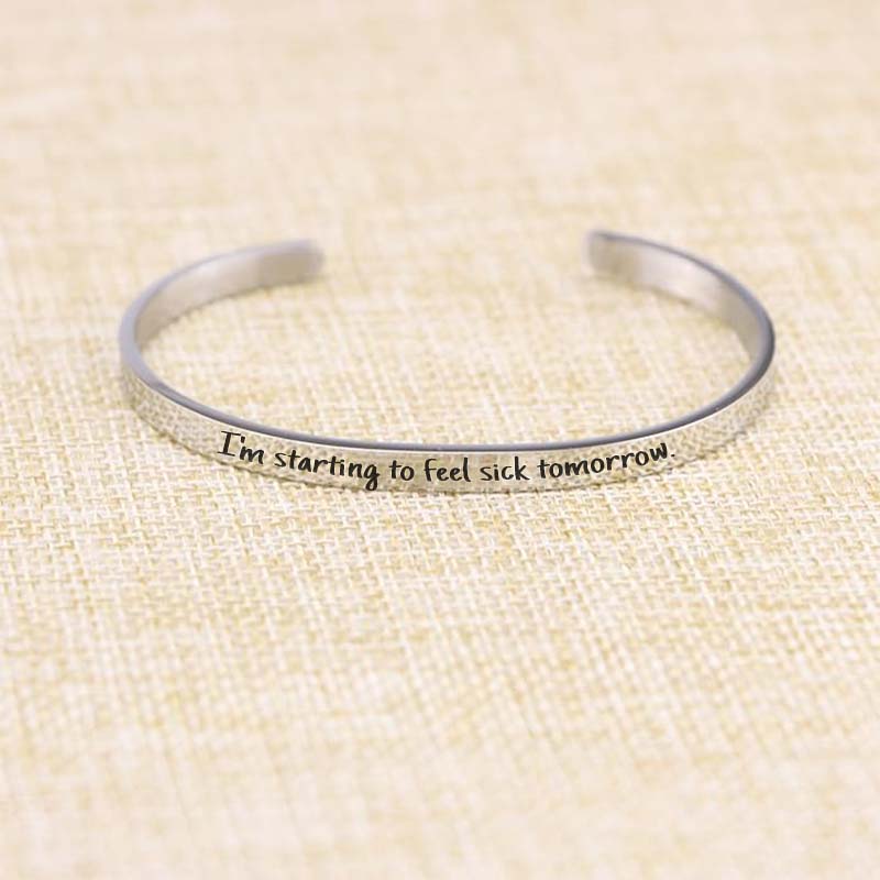 Sarcastic Souls Work Mood Engraved Bracelets