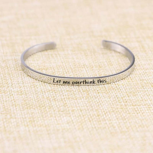 Let Me Overthink This Engraved Bracelet