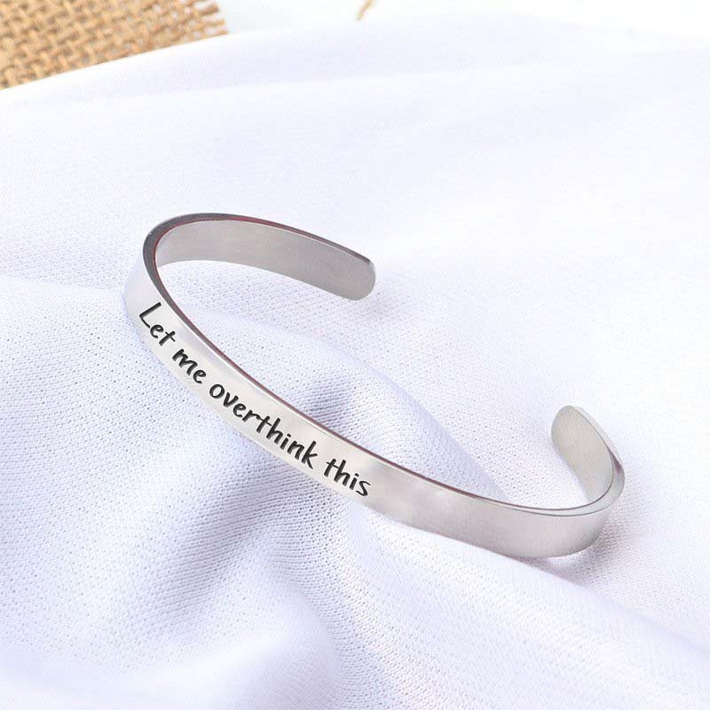 Let Me Overthink This Engraved Bracelet