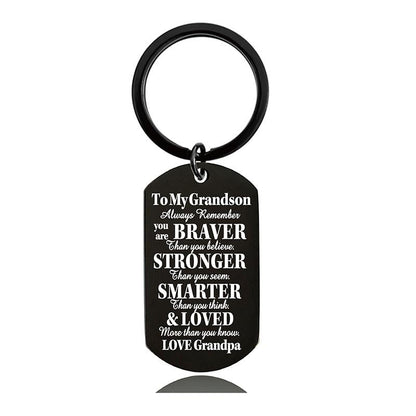 Always Remember You Are Braver Than You Believe - Inspirational Keychain - A918