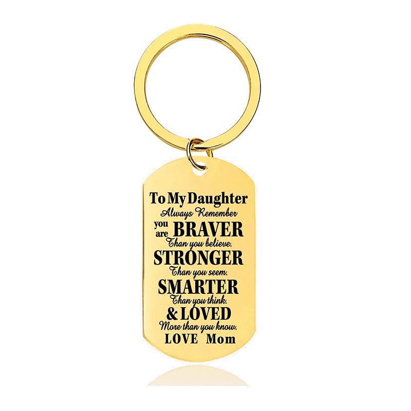 Always Remember You Are Braver Than You Believe - Inspirational Keychain - A918