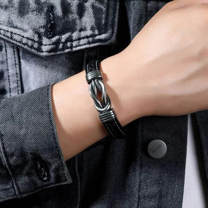 Forever Linked Together Braided Leather Bracelet🔗